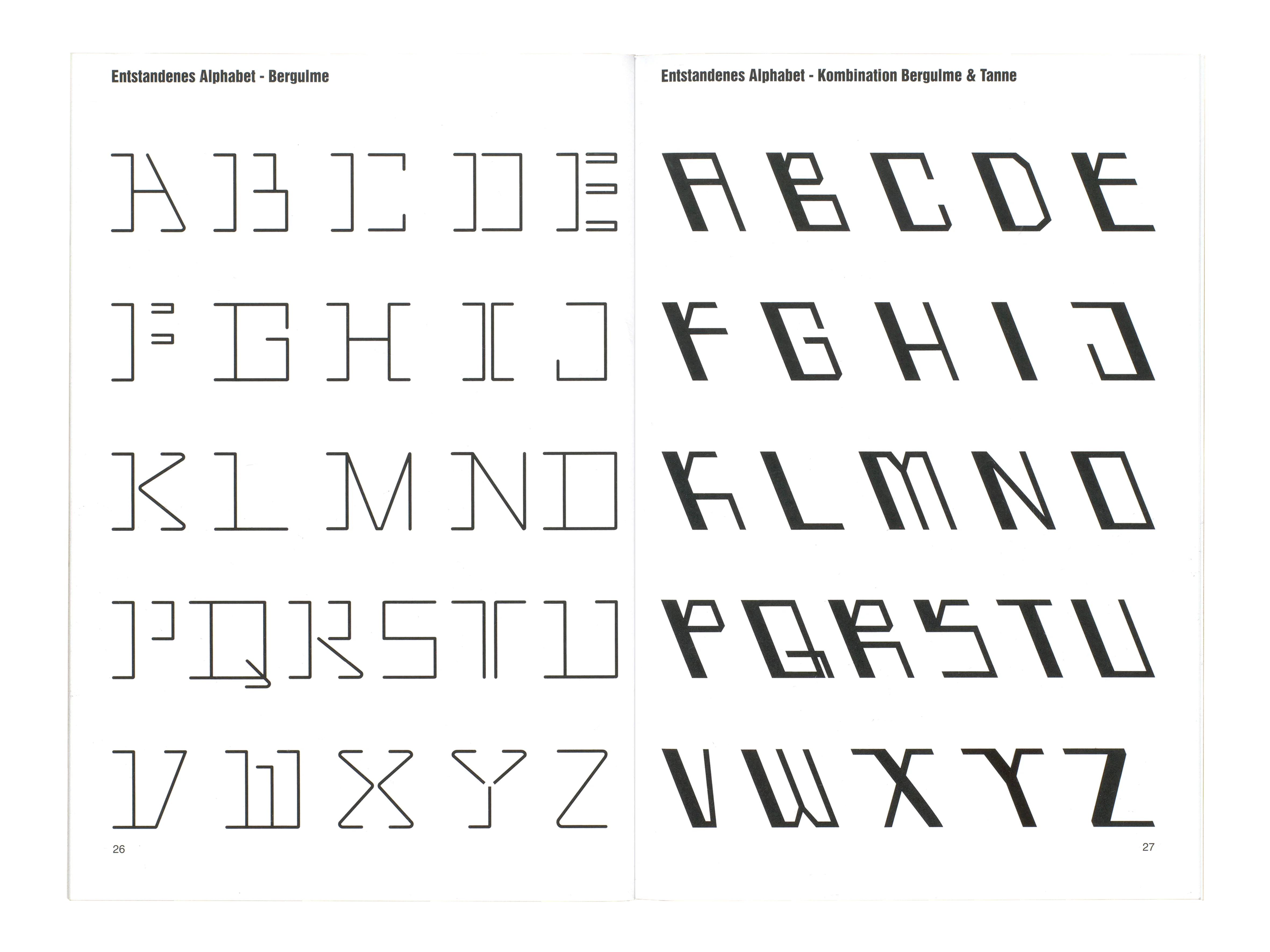 Broschüre Typografieexperiment